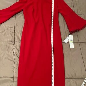 Calvin Klein Collection Scarlet Long Sleeve Dress